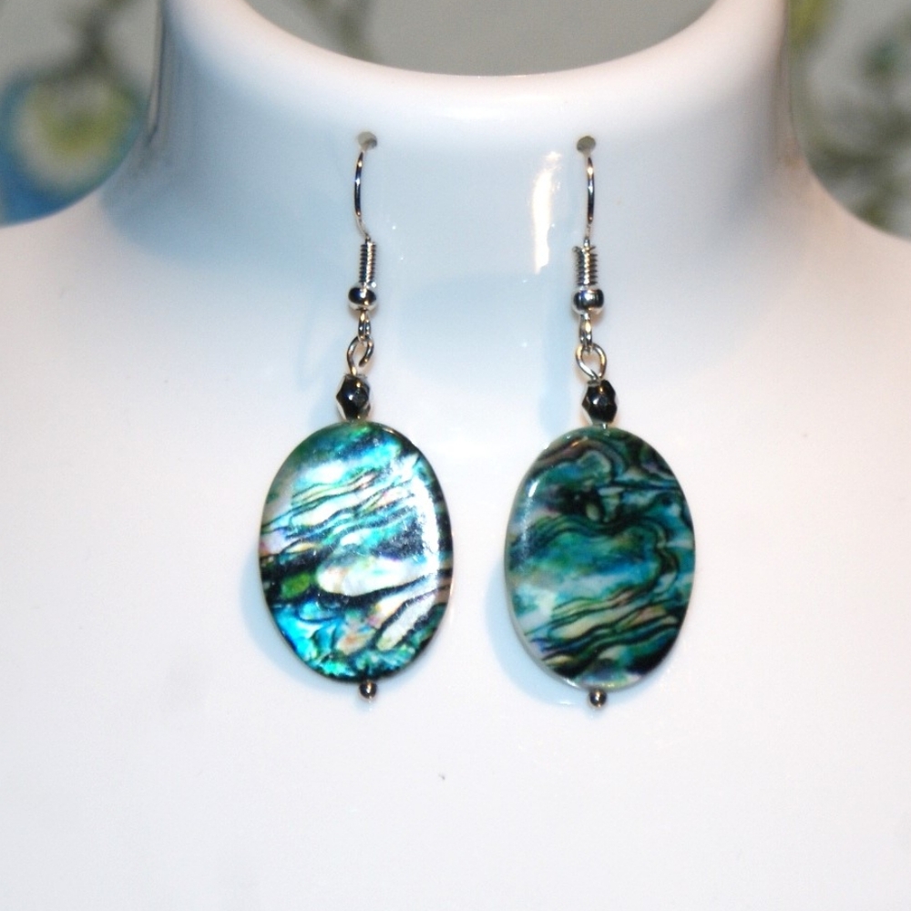 Sea tones shell dangle earrings ED-10-023